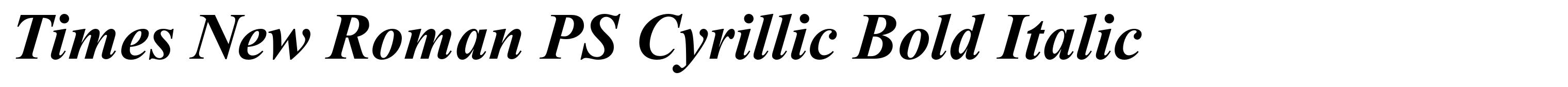Times New Roman PS Cyrillic Bold Italic